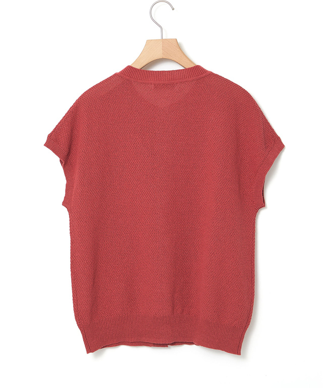 ペーパーヤーン ニット ベスト【手洗いOK】