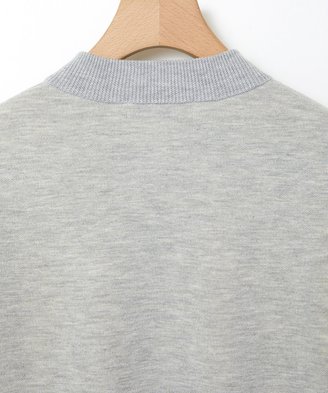 ダブルニット ジップカーディガン【手洗いOK】