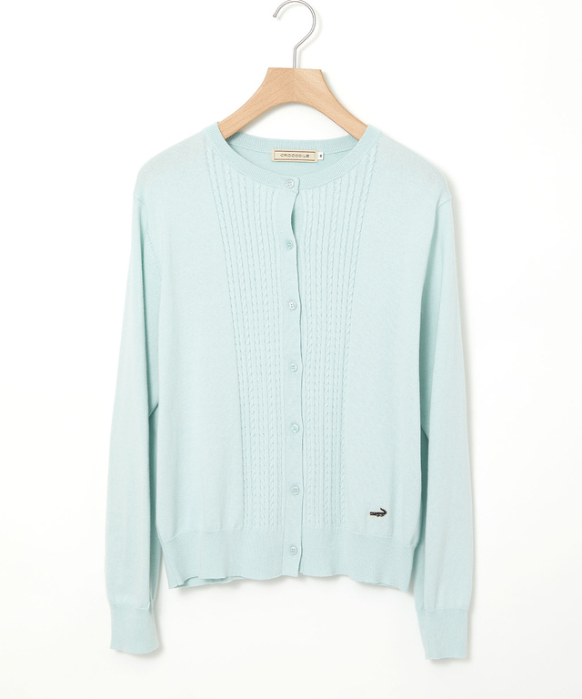 ケーブル ニット カーディガン【ウガンダオーガニックコットン】【手洗いOK】