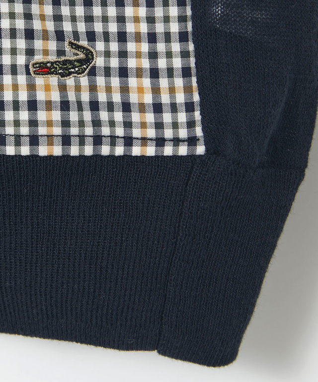 クロコダイルタータン ジップ カーディガン