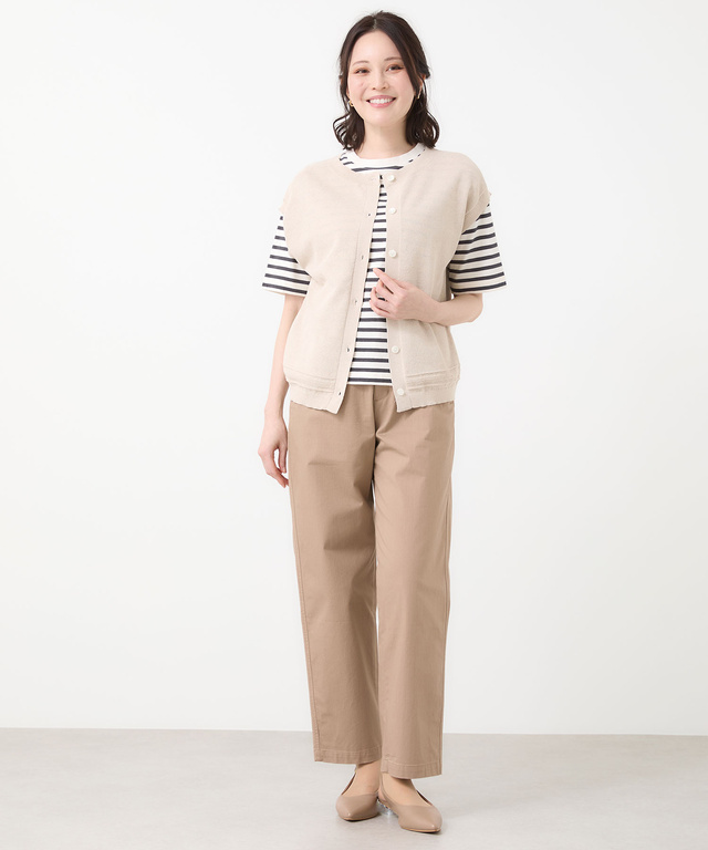 リネンブレンド 2WAY ニットベスト