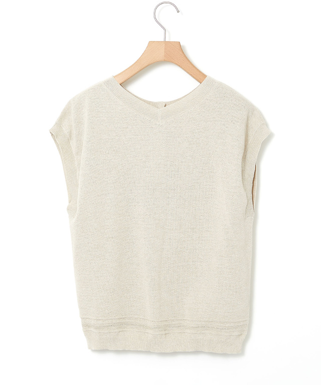 リネンブレンド 2WAY ニットベスト