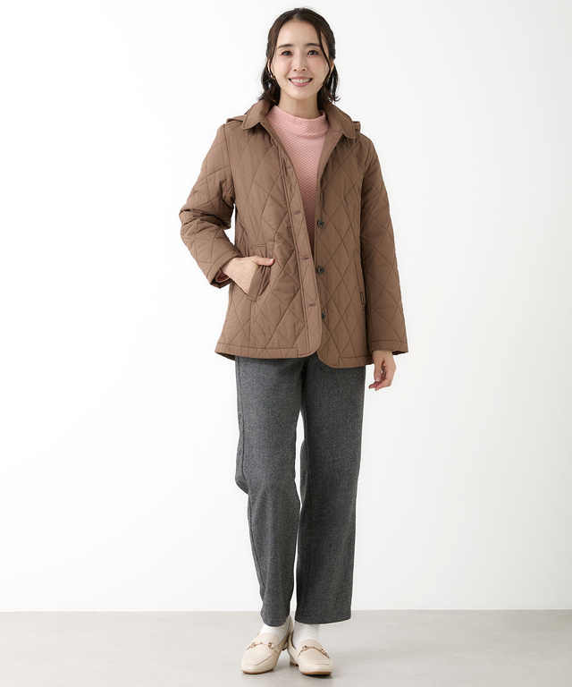 クロコダイルタータン ダイヤキルト 中綿 ジャケット