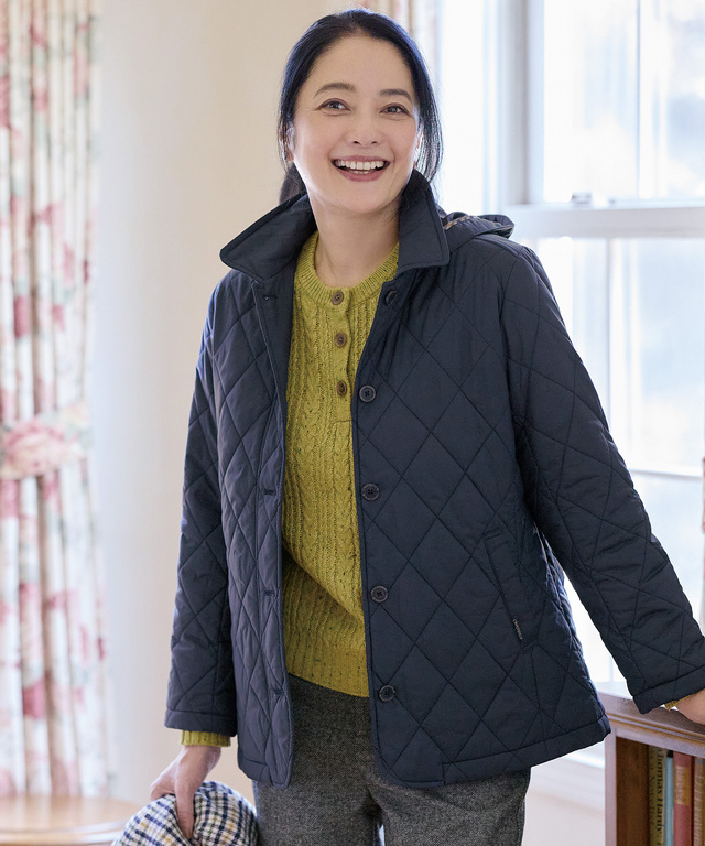 クロコダイルタータン ダイヤキルト 中綿 ジャケット