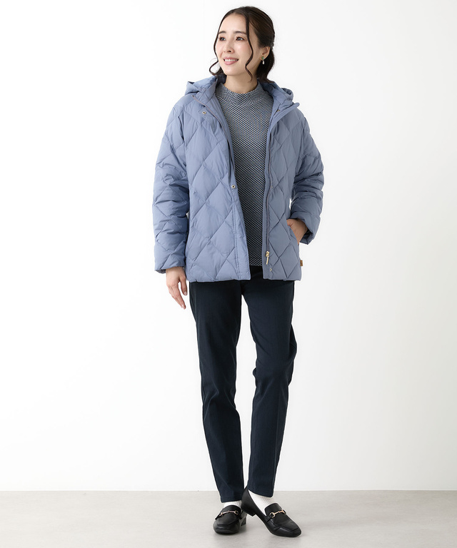 2WAYフード キルトダウン ジャケット【撥水加工】