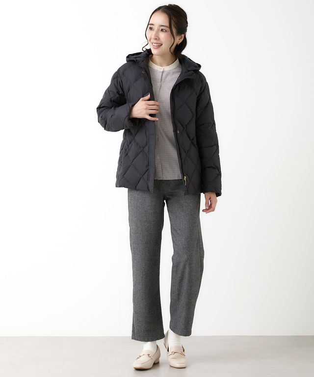 2WAYフード キルトダウン ジャケット【撥水加工】