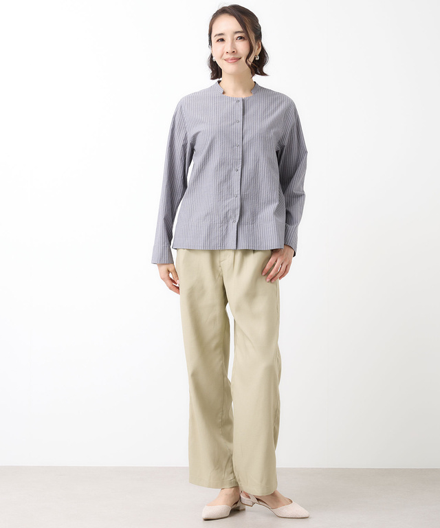 ストライプ柄 シャツ ジャケット