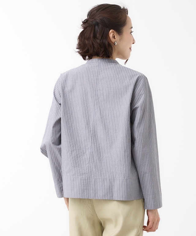 ストライプ柄 シャツ ジャケット