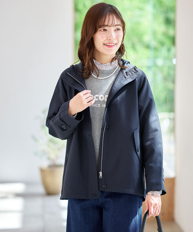 Aラインシルエット ショート丈 モッズコート