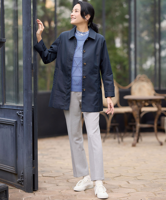 センタープレス ストレート パンツ