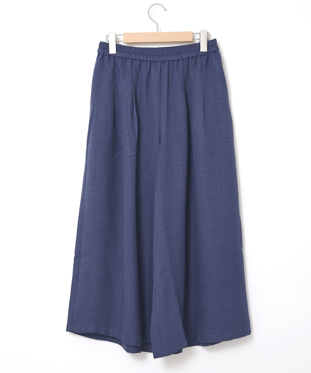 杢調 ウエストゴム キュロットパンツ