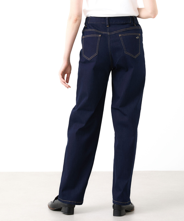 セミワイド ストレッチデニム パンツ