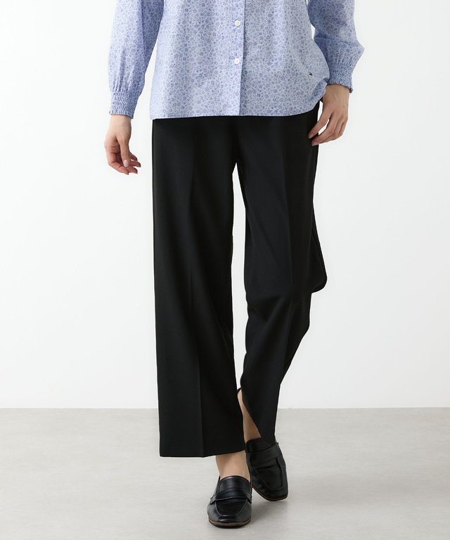 センタープレス セミワイドパンツ 