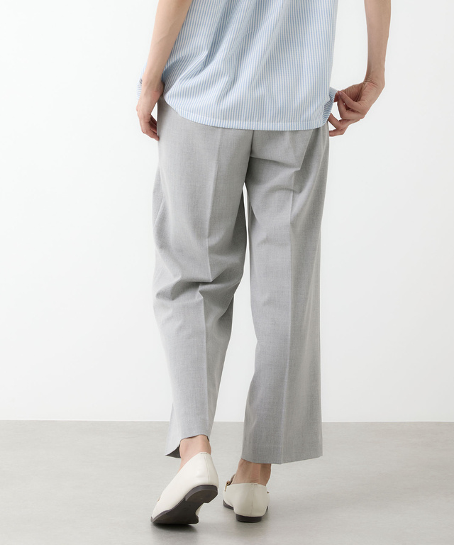 センタープレス セミワイドパンツ 