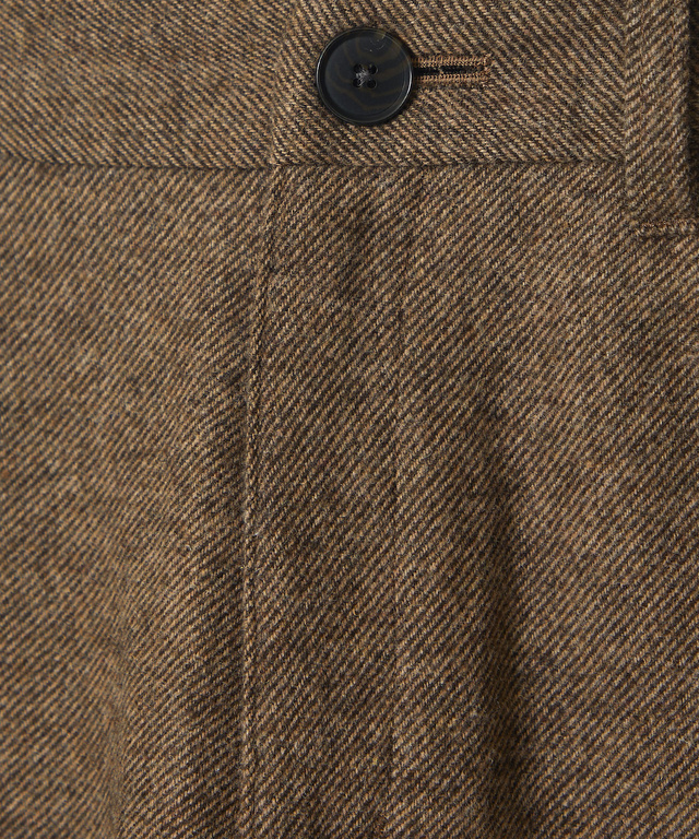 ウールブレンド ストレートパンツ