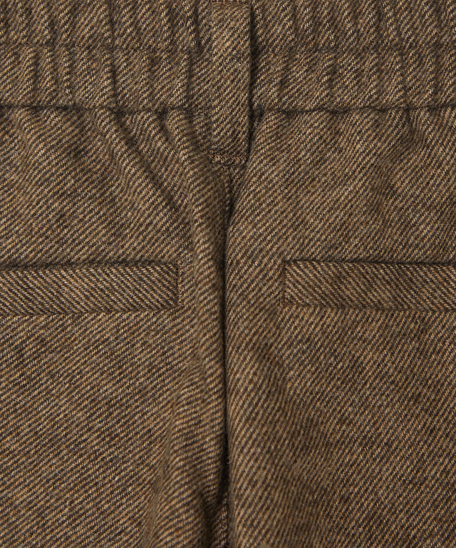 ウールブレンド ストレートパンツ