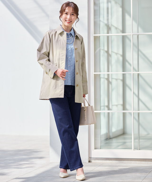 ストレッチ ストレート デニムパンツ