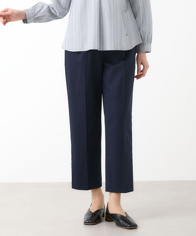 センタープレス タック パンツ