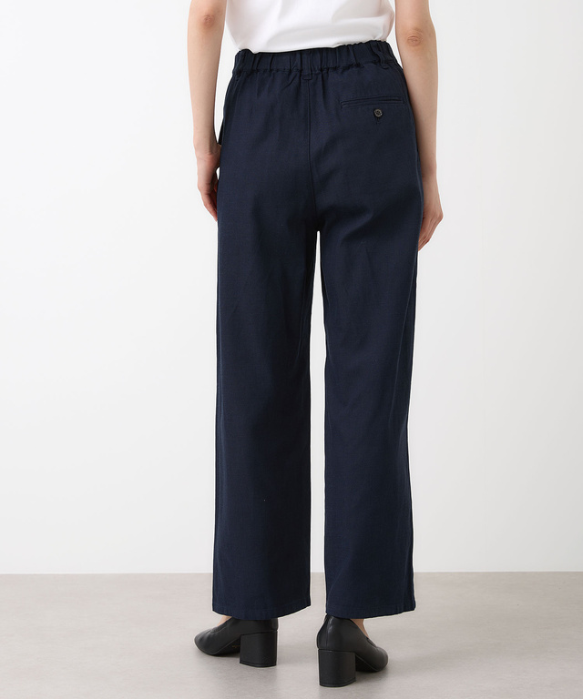 ウエストゴム タック ワイド パンツ