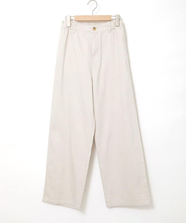 ウエストゴム タック ワイド パンツ