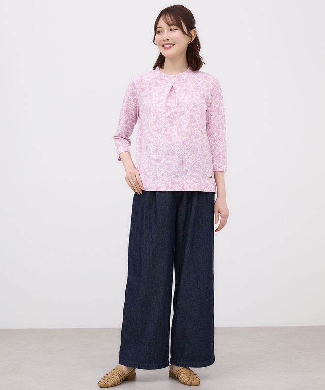 ブリーズデニム【タック入りワイド】