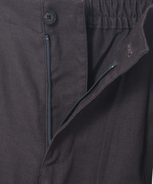 リネンブレンド セミワイド パンツ