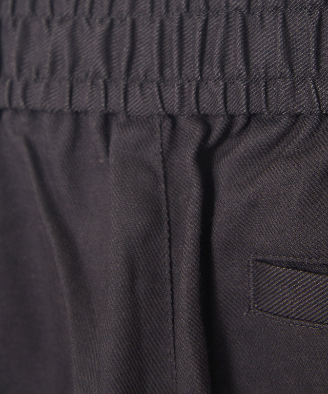 リネンブレンド セミワイド パンツ