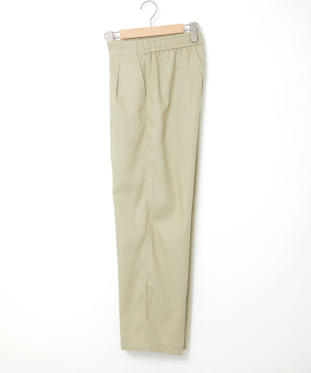 リネンブレンド セミワイド パンツ