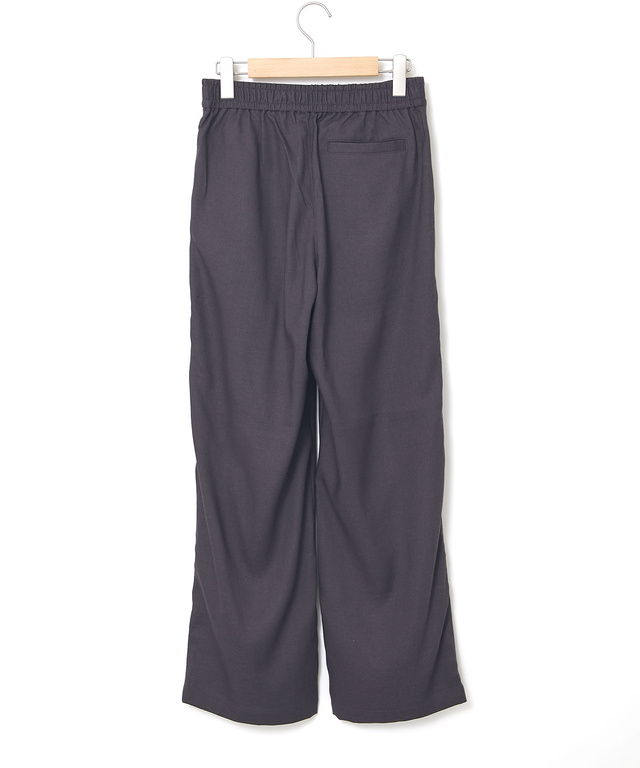 リネンブレンド セミワイド パンツ