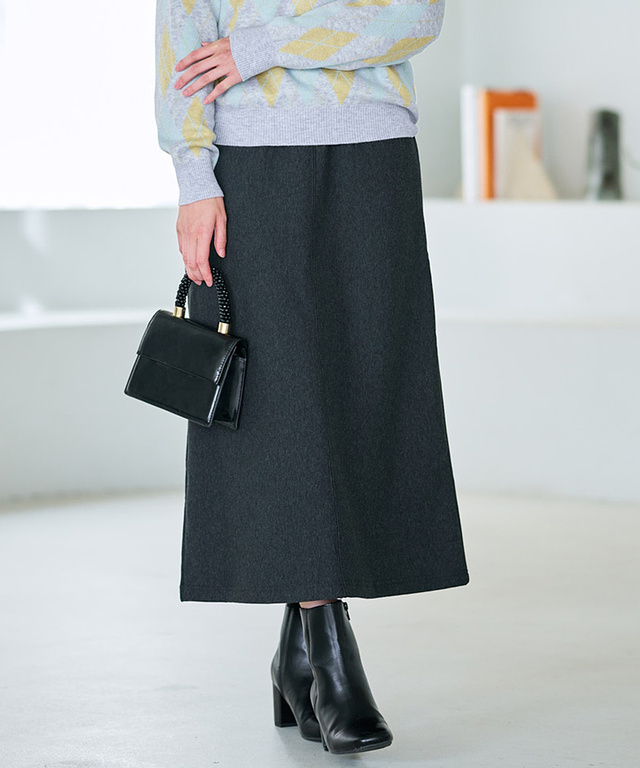 ウエストゴム 裏起毛 スカート