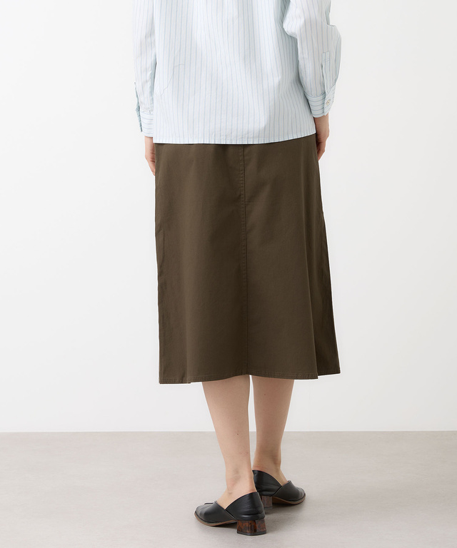 リネンブレンド Aライン スカート