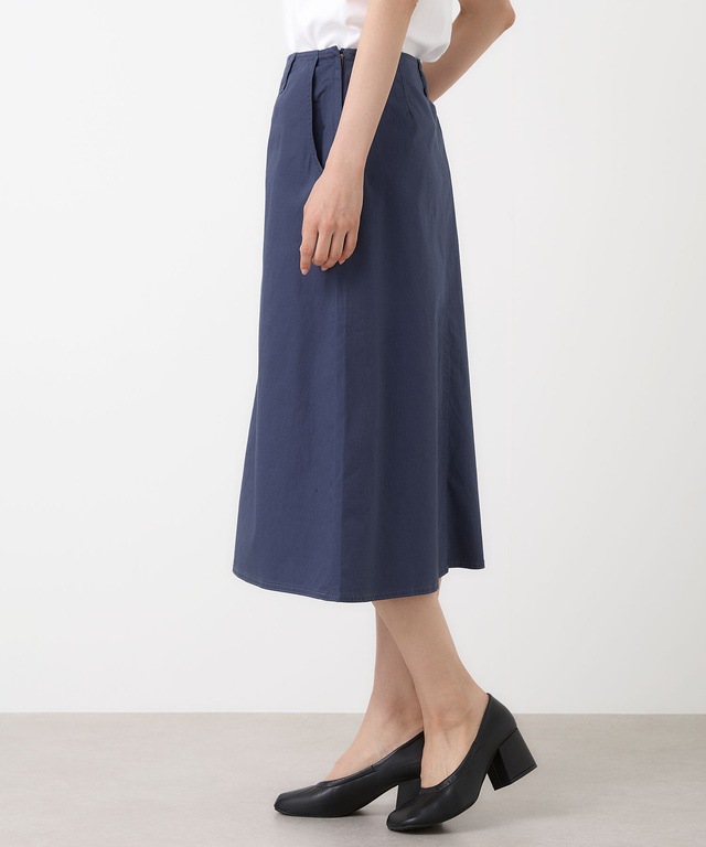 リネンブレンド Aライン スカート