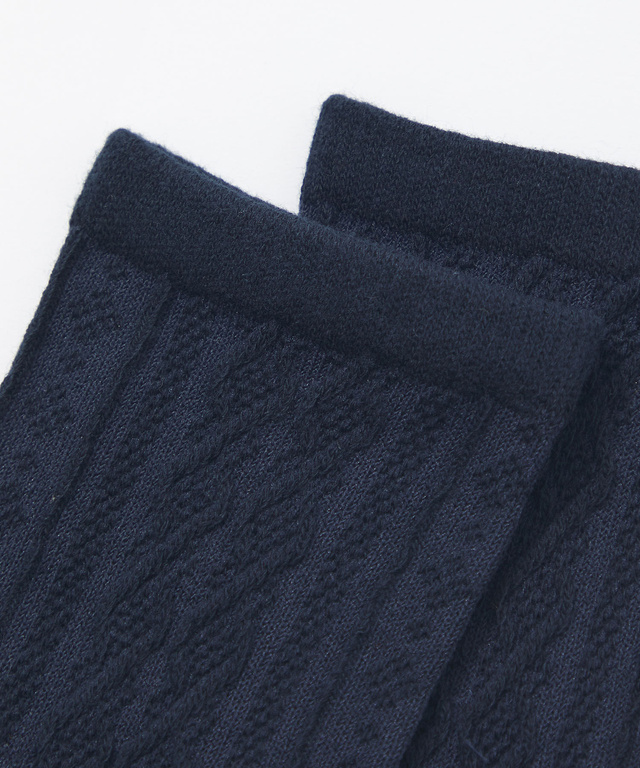 ケーブル柄 ソックス 