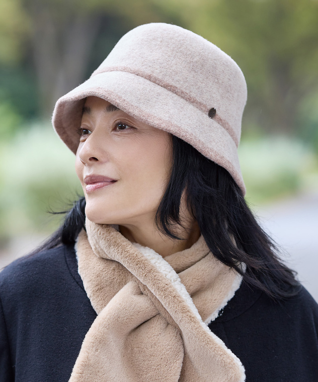 ウール クロッシェ帽