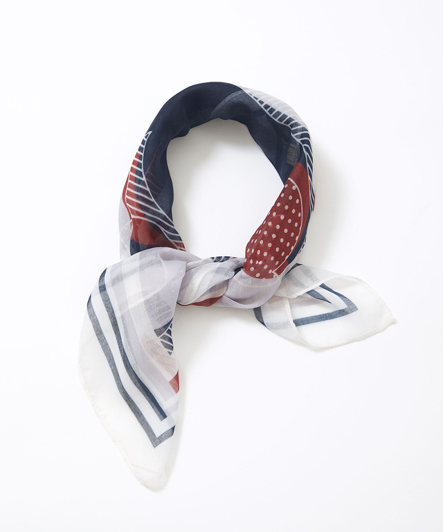 フラワーモチーフ スカーフ 