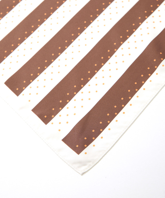 ドット ボーダー スカーフ