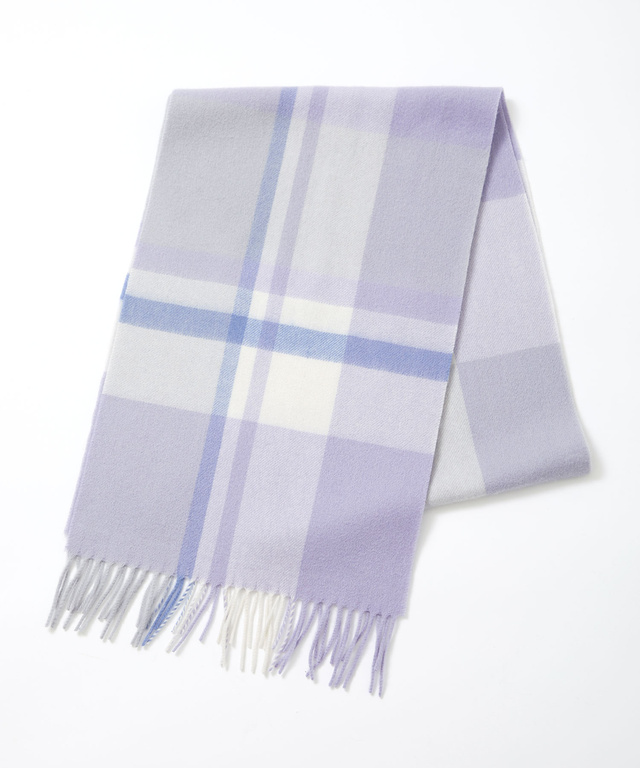 ウール チェック柄 マフラー