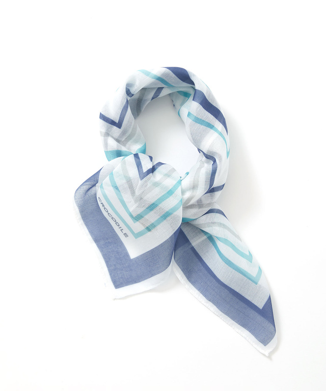 スクエア柄 シアー スカーフ