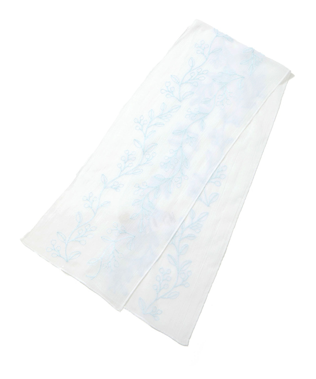 コットン 刺繍 ストール【手洗いOK】