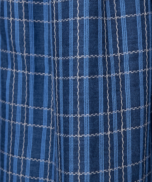 ダブルガーゼ チェック チュニック