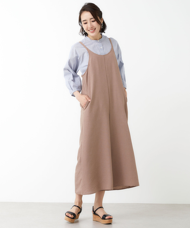 バックリボン デザイン サロペット