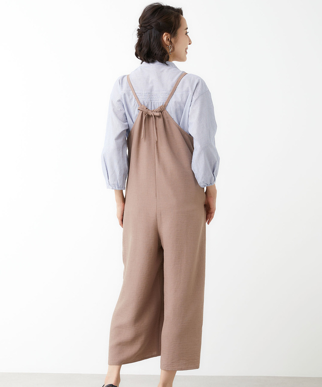 バックリボン デザイン サロペット
