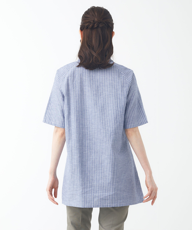 コットンリネン スキッパー チュニック【オンラインショップ限定】