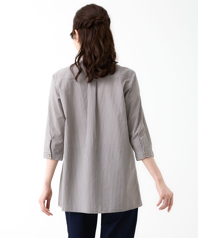 切り替え 七分袖 チュニック