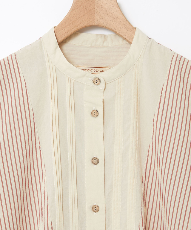 切り替え 七分袖 チュニック