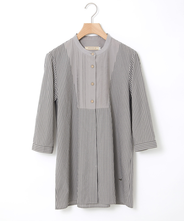 切り替え 七分袖 チュニック