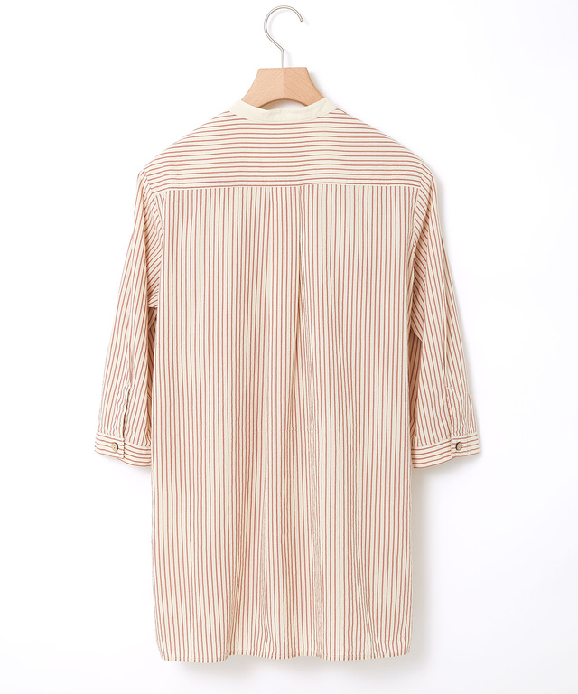 切り替え 七分袖 チュニック