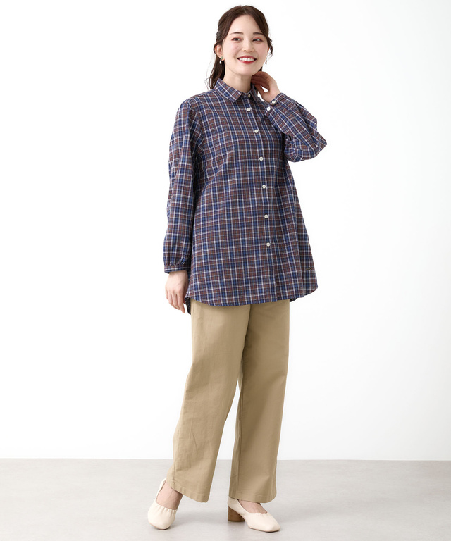 ドビーチェック柄 チュニック