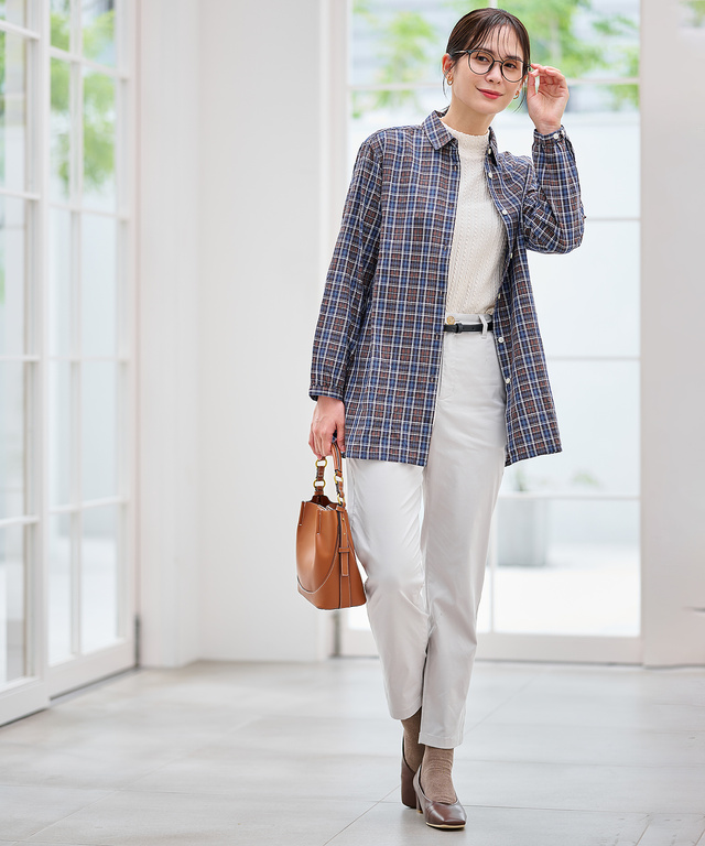 ドビーチェック柄 チュニック