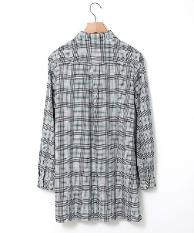 微起毛 チェック柄 チュニック【オンラインショップ限定】